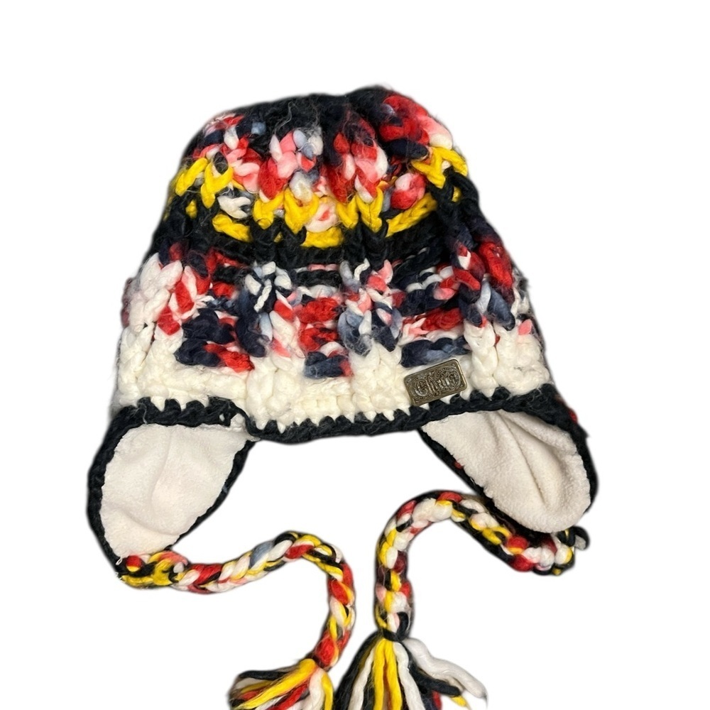 Chaos Colorful Knit Winter Hat with Ear Flaps